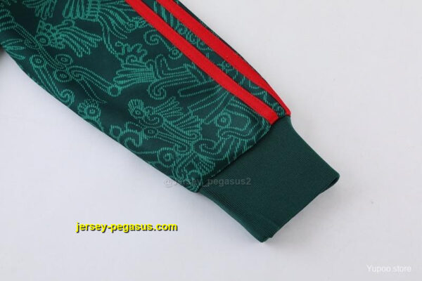 2025 Mexico Green Full Zipper Jacket+Long Pants