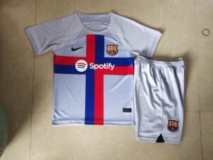 Barcelona third away kids kit