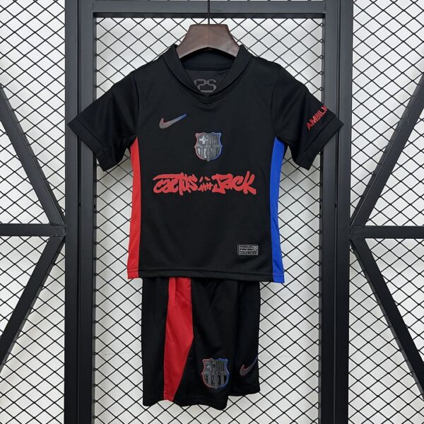 Barcelona x Travis Scott Away Kid Kits Youth Apparels