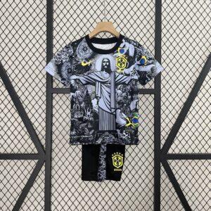Brazil Gray Jesus Special Kid Kits Youth Apparels