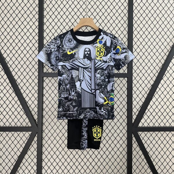 Brazil Gray Jesus Special Kid Kits Youth Apparels
