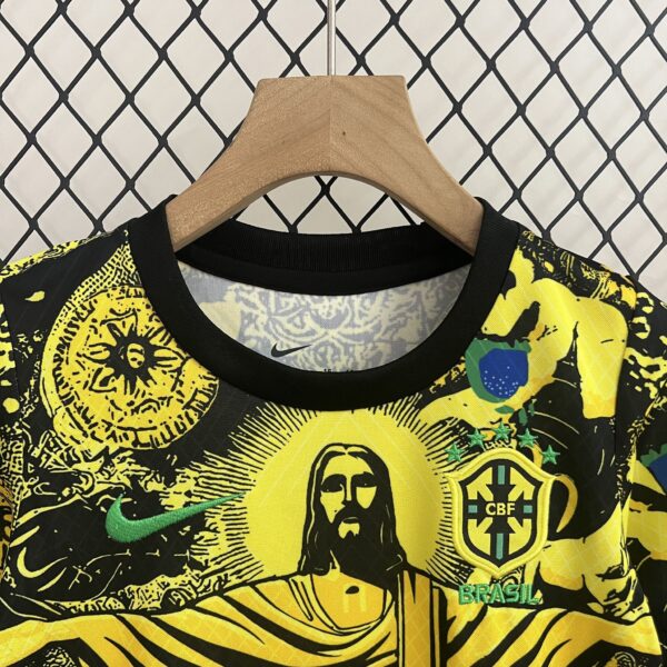 Brazil Jesus Yellow Special Kid Kits Youth Apparels