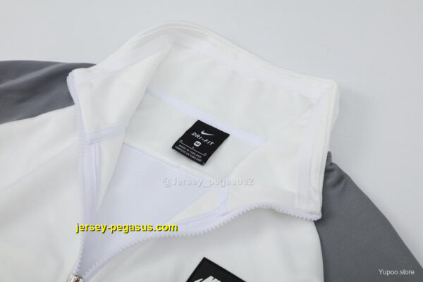 2025 NIKE WHITEGrey Full Zipper Jacket +Long Pants