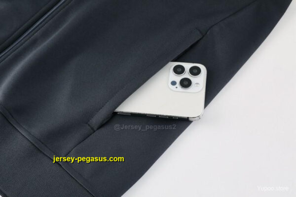 2025 Nike BlackDeep Grey Full Hoodie Zipper Jacket +Long Pants