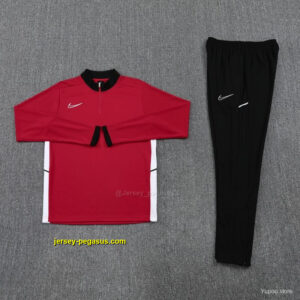 2025 Nike Red Full Hoodie Zipper Jacket +Long Pants