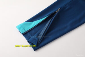 2025 Portugal Royal Blue Half Zipper Jacket+Long Pants