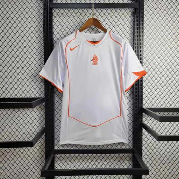 2004 Netherlands Away Retro Kit Vantage Shirt Soccer Jerseys