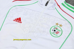 2026 Algeria White with Green and Red Stripes FULL Zipper Jacket Tracksuit +Long