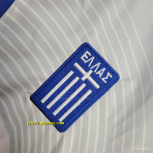 2025 Greece Jacket WhiteBlue Windbreaker
