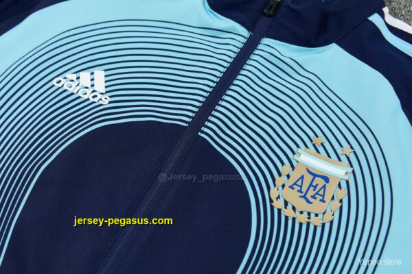 2026 Argentina Navy & Sky Blue Full Zipper Jacket Tracksuit + Long Pants