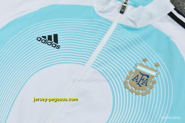 2026 Argentina White & Sky Blue Full Zipper Jacket Tracksuit + Long Pants