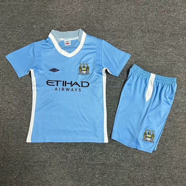 Manchester City Home Retro Kid Kits Youth Apparels Soccer