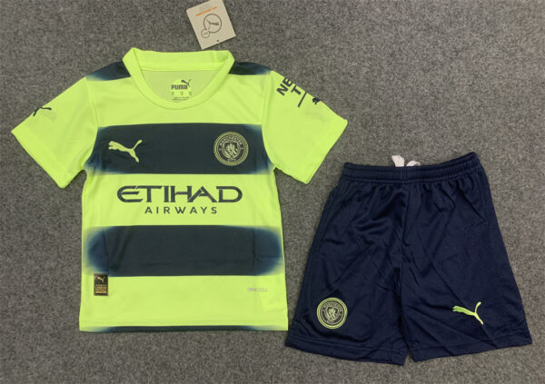 Manchester City third away kids kit