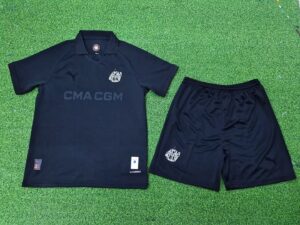 Marseille 125-Year Anniversary Black Kids Kits Youth Apparels