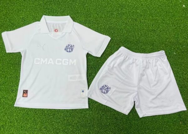 Marseille 125-Year Anniversary White Kids Kits Youth Apparels