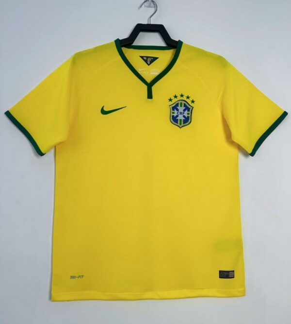 2014 Brazil Home Retro Kit Vintage T-Shirt