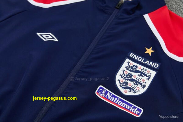 2026 England Navy Blue Full Zipper Jacket Tracksuit + Long Pants