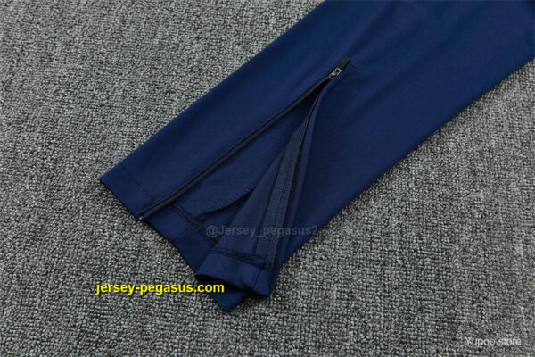 2026 England Navy Blue Half Zipper Jacket Tracksuit + Long Pants (Nike)