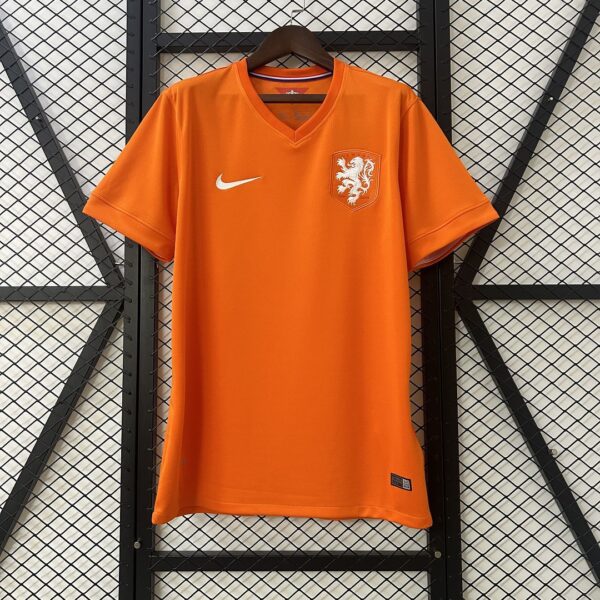 2014 Netherlands Home Retro Kit Vintage Shirt