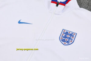 2026 England White FULL Zipper Jacket Tracksuit +Long Pants