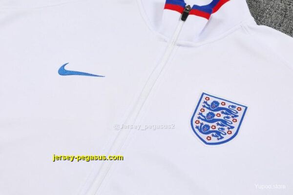 2026 England White FULL Zipper Jacket Tracksuit +Long Pants