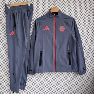 FC Bayern Munich 2025-26 Dark Gray Windbreaker Suit