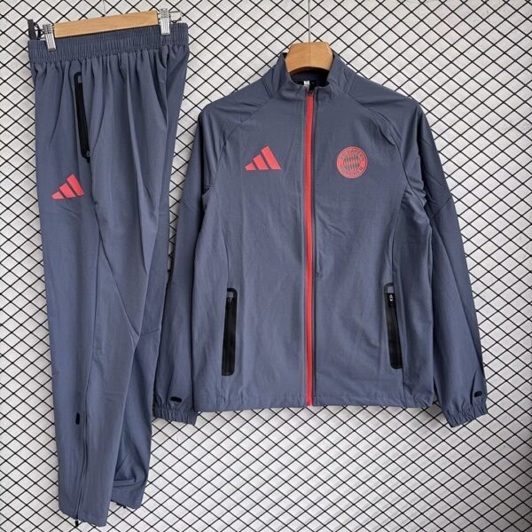 FC Bayern Munich 2025-26 Dark Gray Windbreaker Suit