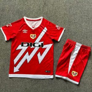 Rayo Vallecano Away Kid Kits Youth Apparels Soccer