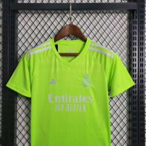 Real Madrid Kids Green Goalkeeper Kits Soccer Jerseys