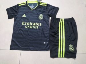 Real Madrid third away kids kit
