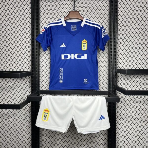 Real Oviedo Home Kid Kits Youth Apparels Football