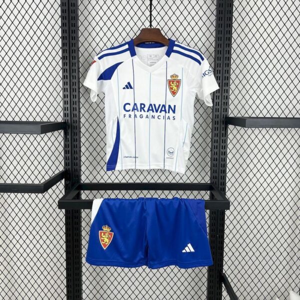 Real Zaragoza Home Kid Kits Youth Apparels Soccer