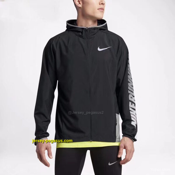 2025 Nike WhiteBlack Full Zipper Hoodie Windbreaker