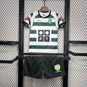 Sporting Lisbon Home Retro Kid Kits Youth Apparels Football