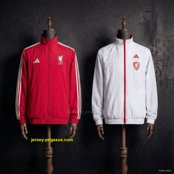 2026 Liverpool Red And White Reversible Full Zipper Jacket