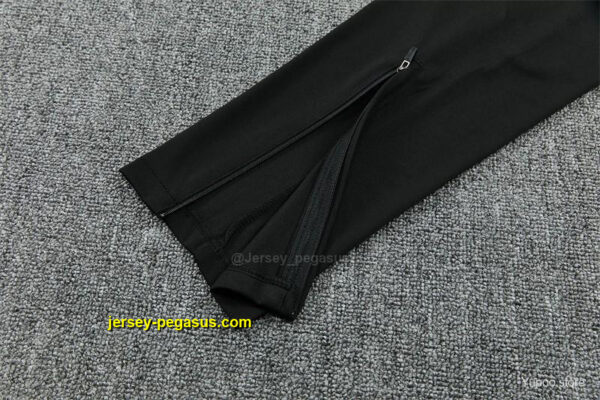 2026 Netherlands Black & Orange Half Zipper Jacket Tracksuit + Long Pants