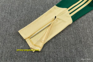 2026 Real Madrid Green & Cream Half Zipper Jacket Tracksuit + Long Pants