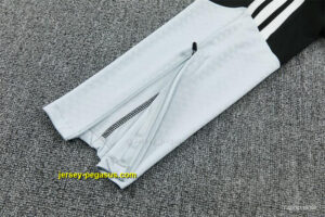 2026 Spain Black & White Half Zipper Jacket Tracksuit + Long Pants