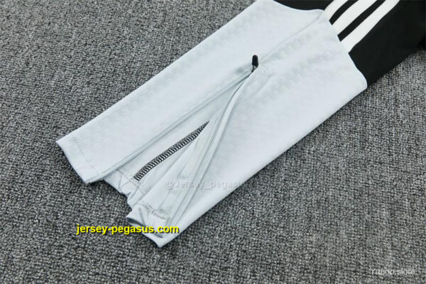 2026 Spain Black & White Half Zipper Jacket Tracksuit + Long Pants