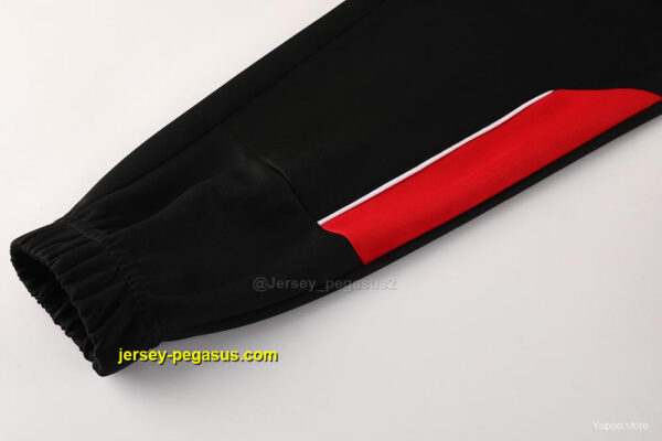 AC Milan BlackRed Full Zipper Jacket +Long Pants