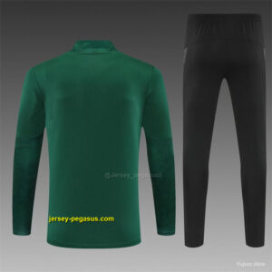 AC Milan Green Camouflage Half Zipper Jacket+Long Pants