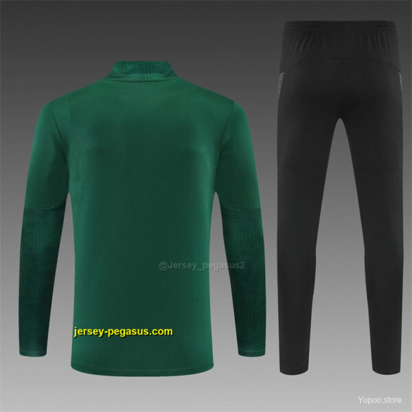AC Milan Green Camouflage Half Zipper Jacket+Long Pants