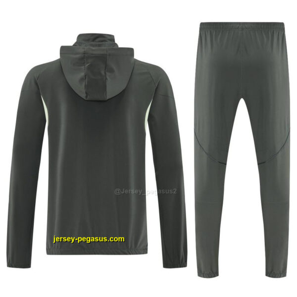 Adidas Dark Olive Green Full Zipper Hooded Jacket Tracksuit + Long Pants