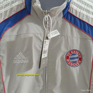 Adidas FC Bayern Munich Vintage Track Jacket - SilverBlue Classic Edition Windbr