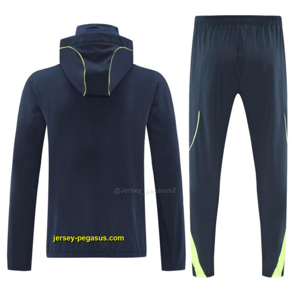 Adidas Navy Blue Full Zipper Hooded Jacket Tracksuit + Long Pants