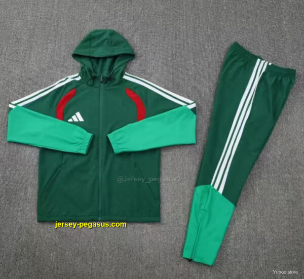 Adidas Navy Green &Light Green Full Zipper Hooded Windbreaker Jacket Tracksuit +
