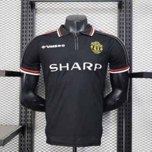 Manchester United Black Retro Kit Player Version Shirt