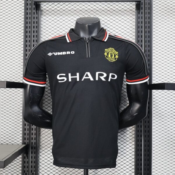 Manchester United Black Retro Kit Player Version Shirt