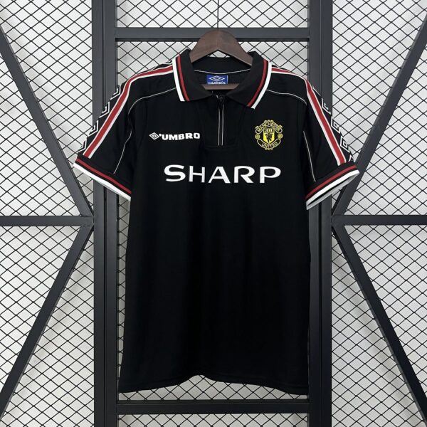 Manchester United Black Retro Kit Vintage Shirt