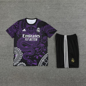 Real Madrid Purple Dragon Training Kits(Top+Shorts) Football Replicas